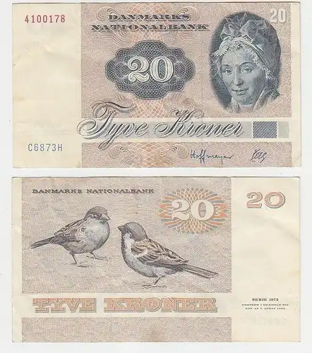 20 Kroner Banknote Dänemark 1972 (115648)