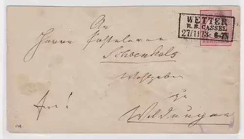 93951 seltener Ganzsachen Brief 1 Groschen Brustschild 1873