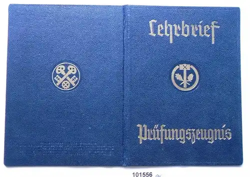 seltener Lehrbrief des Schlosserhandwerk Bitterfeld 1940 (101556)