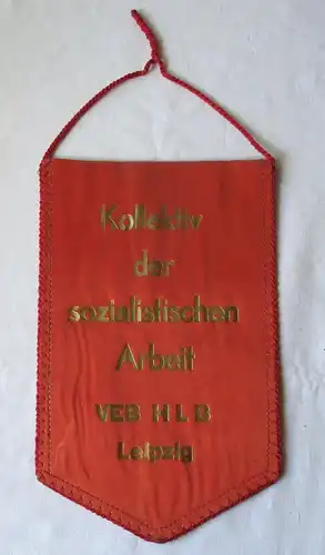 DDR Wimpel Kollektiv der sozialistischen Arbeit VEB H L B Leipzig (123863)