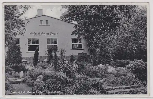 46364 Ak Braunsdorf bei Wittenberg Gartenlokal "Grüne Tanne" um 1930
