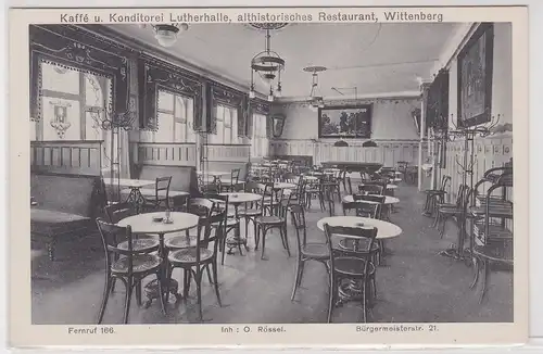 903783 Ak Wittenberg Kaffee und Konditorei Lutherhalle um 1915