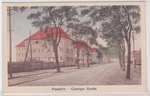 99633 Ak Piesteritz bei Wittenberg Coswiger Strasse um 1920