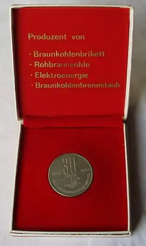 DDR Medaille 30 Jahre SED 1946-1976  BKK Braunkohlenkombinat Geiseltal (160606)
