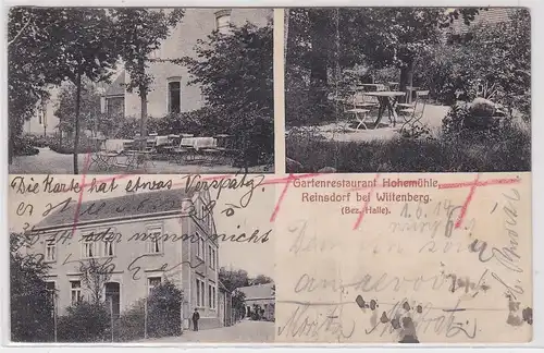 98462 Mehrbild Ak Reinsdorf bei Wittenberg Gartenrestaurant Hohemühle 1912