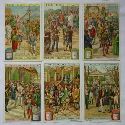 Liebigbilder Serie Nr. 708 Entwicklung der Männerkleidung 1907 (5/125615)