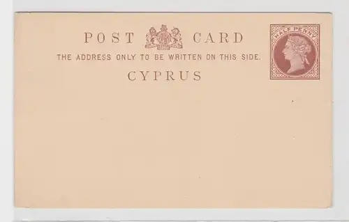 41632 seltener Ganzsachen Postkarte Zypern Cyprus 1/2 Penny um 1900