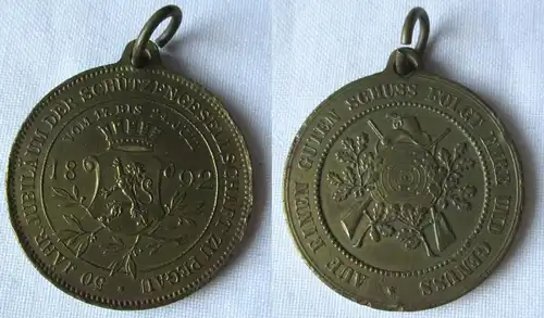 Medaille 50 jähriges Jubiläum der Schützengesellschaft zu Pegau 1892 (155033)