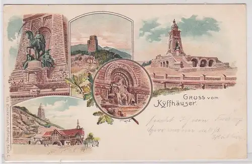 903181 Mehrbild Lithografie AK Gruss vom Kyffhäuser 1904