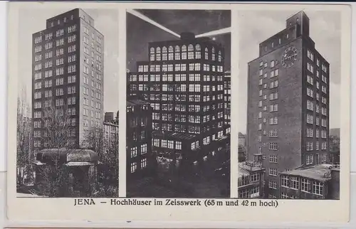 89878 AK Universitätsstadt Jena - Hochhäuser im Zeisswerk (65m & 42m hoch) 1938