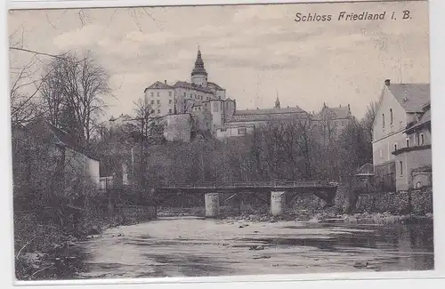 13046 AK Schloss Friedland (Frýdlant v Čechách) in Böhmen - Flusspartie 1910