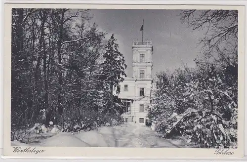 73785 Feldpost AK Warthelager - Schloss mit Parkpartie 1940