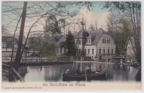 902384 AK Die Meix-Mühle bei Pillnitz - Bootspartie 1906