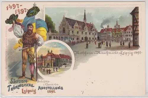 902499 AK Sächsisch-Thüringische Industrie- & Gewerbe Ausstellung Leipzig 1897