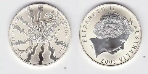 1 Dollar Silber Münze Australien Rotes Riesen Känguru 2002 1 Unze Ag (130918)