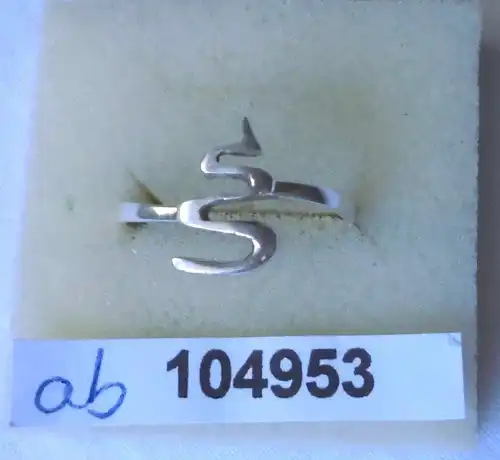 moderner Damenring 925er Silber mit Schlangensymbolik  (104953)