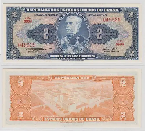 2 Cruzeiros Banknote Brasilien (1956-1958) Pick 157A (134525)