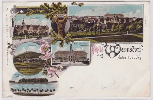901093 Ak Lithografie Gruss aus Wermsdorf-Hubertusburg 1911