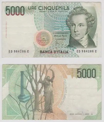5000 Lire Banknote Italien Banca d' Italia 1985 (153753)