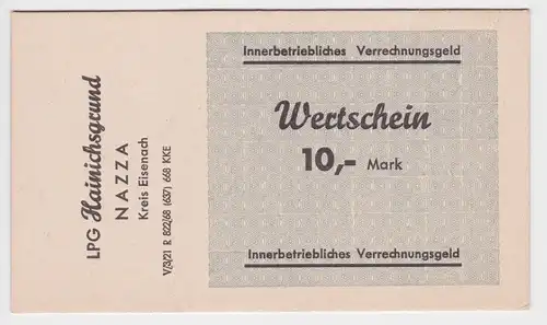 10 Mark Banknote DDR LPG Geld "Hainichsgrund" Nazza 1968 (154987)