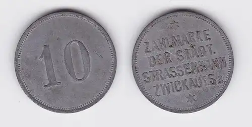 10 Pfennig Zahlmarke Zink Münze städtische Straßenbahn Zwickau (123147)