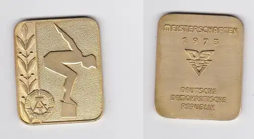 DDR Plakette DSSV Schwimm-Meisterschaften 1973 in Gold (116820)