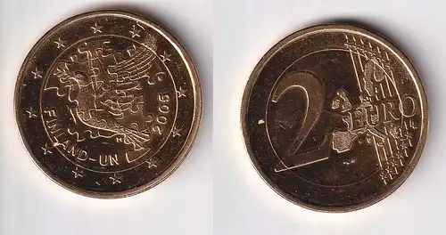 2 Euro Münze Finnland 60 Jahre UNO 2005 (136815)
