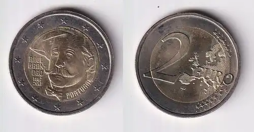 2 Euro Münze Portugal 2017 150. Geburtstag von Raul Brandão Stgl. (150721)