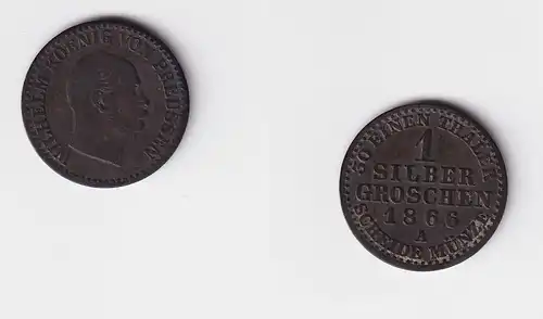 1 Silber Groschen Münze Preussen 1866 A ss (152833)