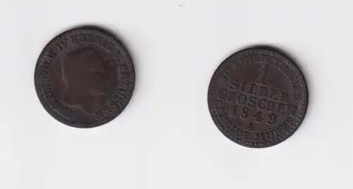 1 Silber Groschen Münze Preussen 1849 A (130698)