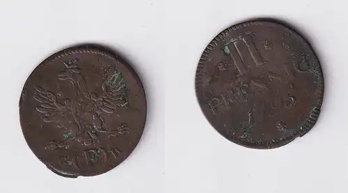 2 Pfennig Kupfer Münze Stadt Frankfurt Adler 1795 (158860)
