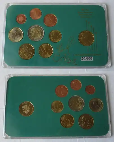KMS Kursmünzensatz Euro-Ländersatz Italien + 200 Lire vergoldet (149511)