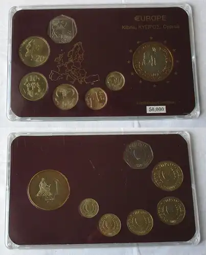 KMS Kursmünzensätze Zypern letzte Umlaufmünzen in 1-50 Lira (146801)