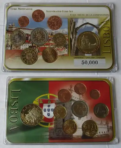 illustrierter KMS Kursmünzensatz Euro Portugal 2002-2009 + Medaille (148432)