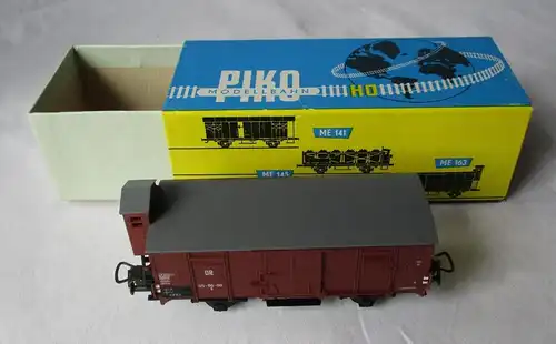 Piko VEB Spur H0 Güterwagen mit Bremserhaus Flachdach ME 163-01 OVP (163564)