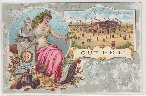 904297 Ak Lithographie Deutscher Turnerbund "Gut Heil!" 1903