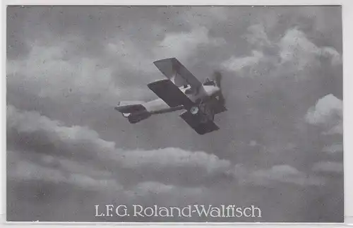 902280 Ak Doppeldecker Flugzeug L.F.G.Roland Walfisch um 1915