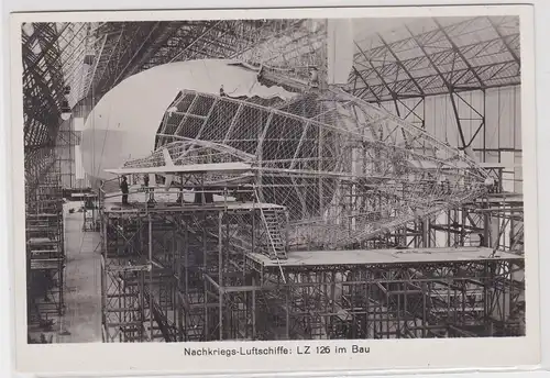 902848 Groß-Aufnahme Foto Nachkriegs-Luftschiffe LZ 126 im Bau