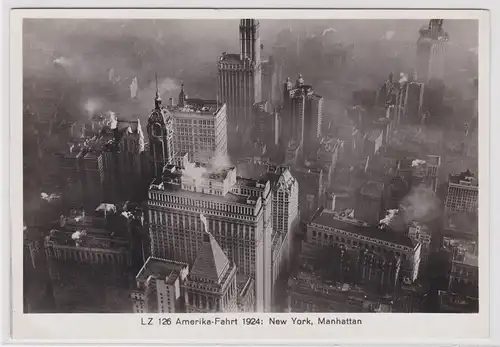 902852 Groß-Aufnahme Foto LZ 126 Amerika Fahrt 1924 New York Manhattan
