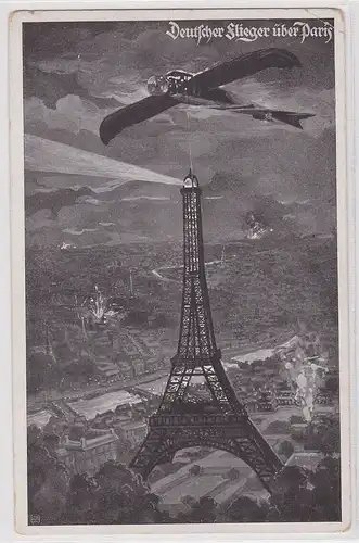 902637 Ak Deutscher Flieger über Paris um 1916