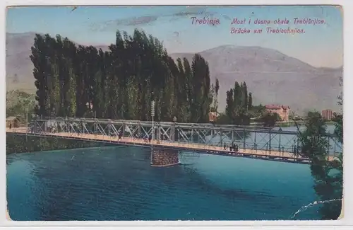 903408 Feldpost Ak Trebinje Bosnien Herzegowina Brücke am Trebischnjica 1915
