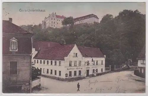 901465 Ak Gera Untermhaus Gasthaus zum Mohren 1910