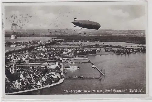 903951 AK Friedrichshafen am Bodensee mit "Graf Zeppelin" (Luftbild) 1935
