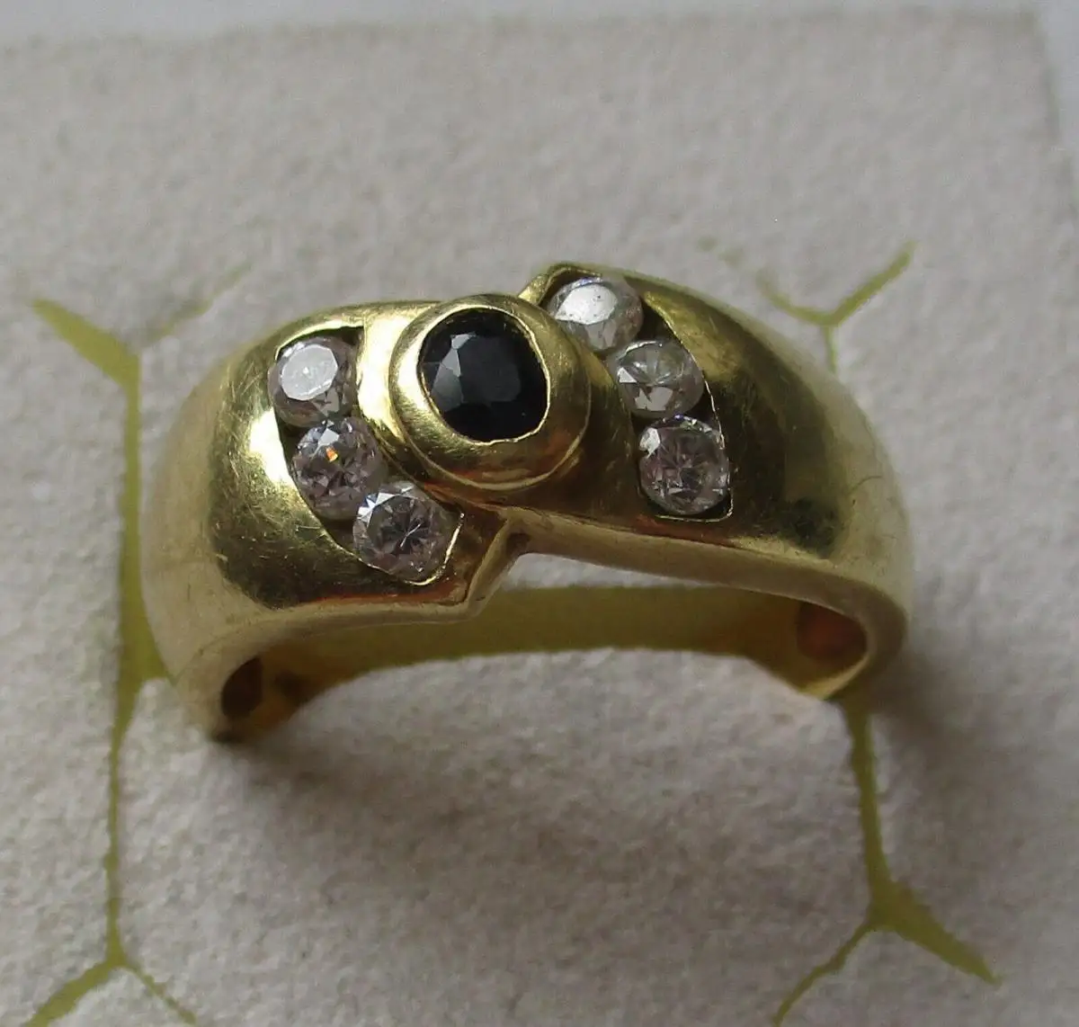 eleganter 750er Gold Damen Ring mit farbigen Edelsteinen Italy Made (143637) 0