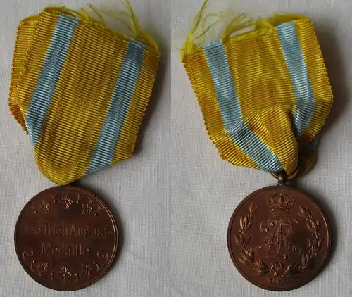 Sachsen Friedrich August Medaille Bronze am Band (106979)