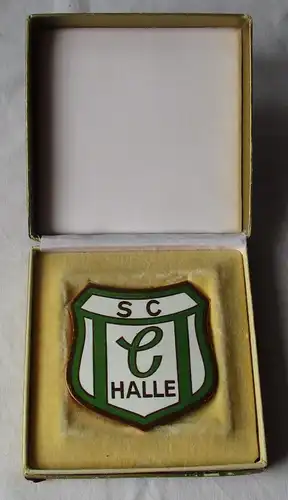DDR Ehrenplakette Sportclub SC Chemie Halle im Etui (127276)