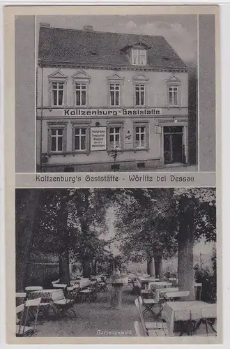82466 Mehrbild Ak Wörlitz bei Dessau Koltzenburgs Gaststätte um 1930