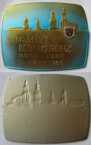 DDR Plakette Medaille VII. Rallye Elbflorenz MC Dresden 24. März 1968 (134060)