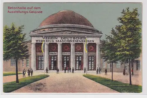 904304 Ak Gruß von der technischen Messe Leipzig Betonhalle um 1913