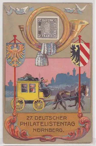 902502 Ak 27.Deutscher Philatelistentag Nürnberg 1921